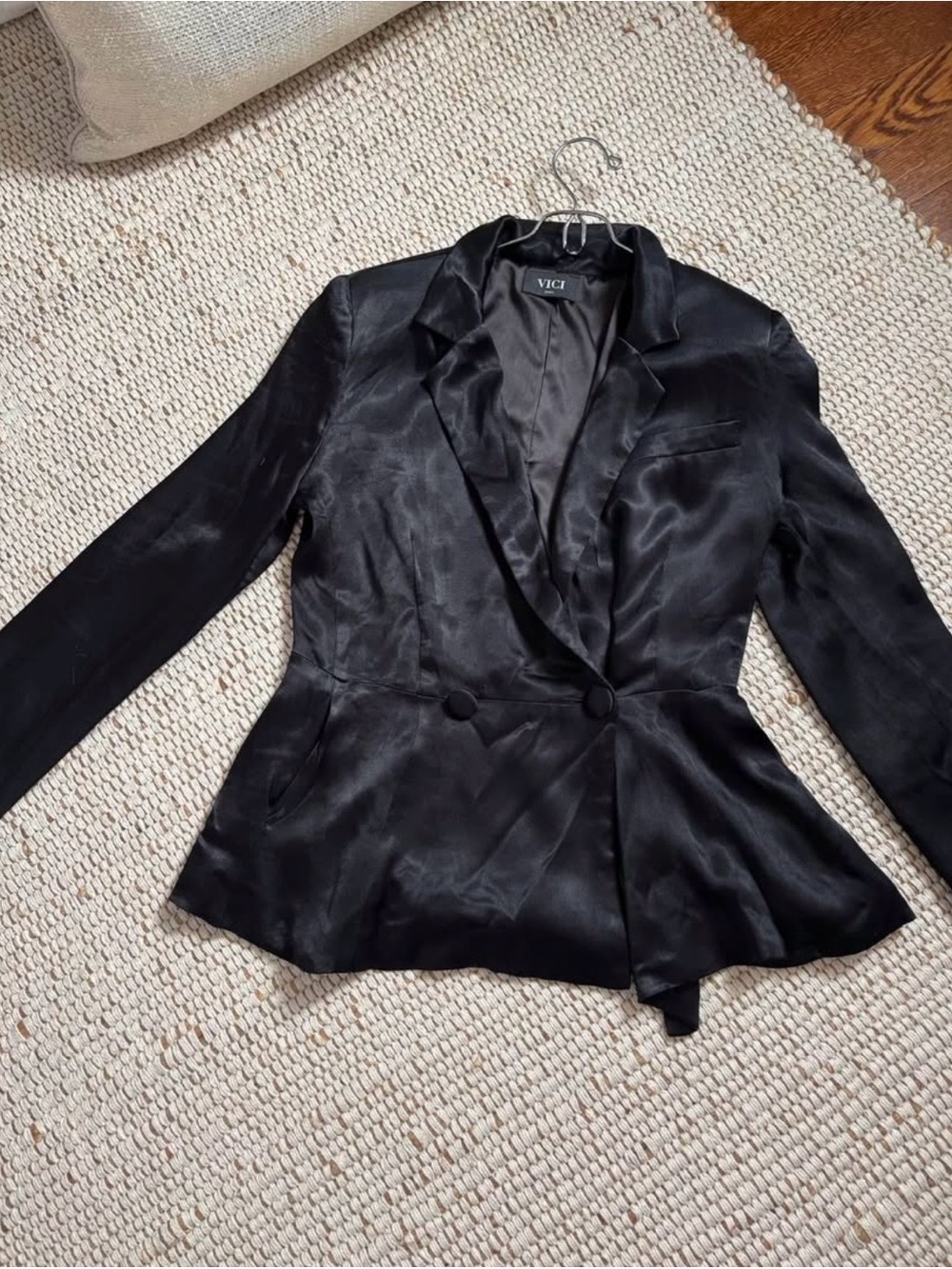 VICI Black Satin Blazer